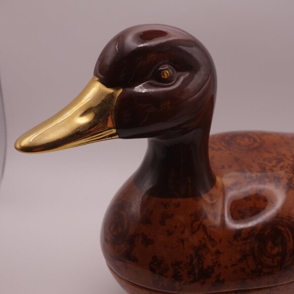 Michel Caugant Ceramic Duck Storage Container - Picture 12 of 16